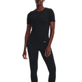 Black - Side - Under Armour Womens-Ladies Rush Seamless T-Shirt