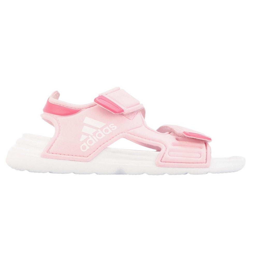 Pink-White - Side - Adidas Childrens-Kids Altaswim Sandals