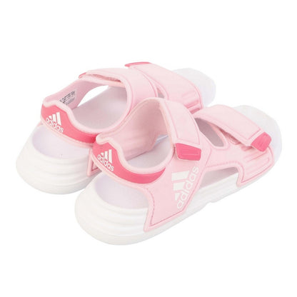 Pink-White - Back - Adidas Childrens-Kids Altaswim Sandals