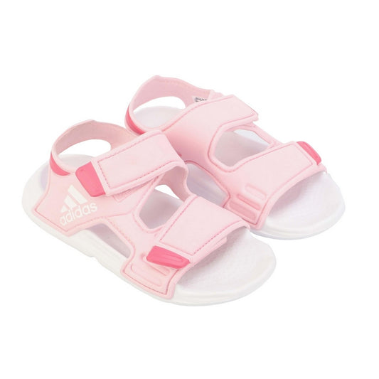 Pink-White - Front - Adidas Childrens-Kids Altaswim Sandals