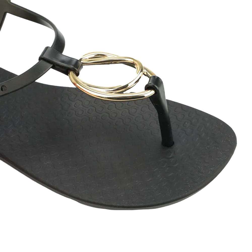 Black - Pack Shot - Ipanema Womens-Ladies Charm Loop Sandals
