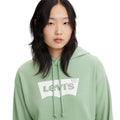 Green - Side - Levis Womens-Ladies Standard Logo Hoodie