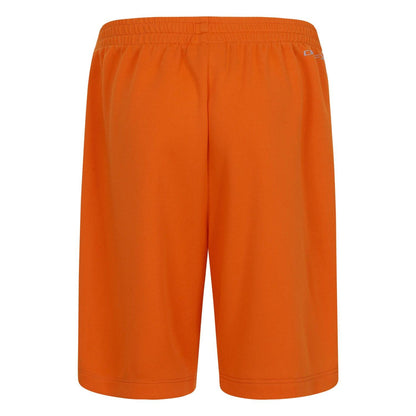 Orange-White - Back - Nike Childrens-Kids Dri-FIT Logo Shorts