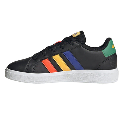 Black - Lifestyle - Adidas Childrens-Kids Grand Court Lace Up Trainers