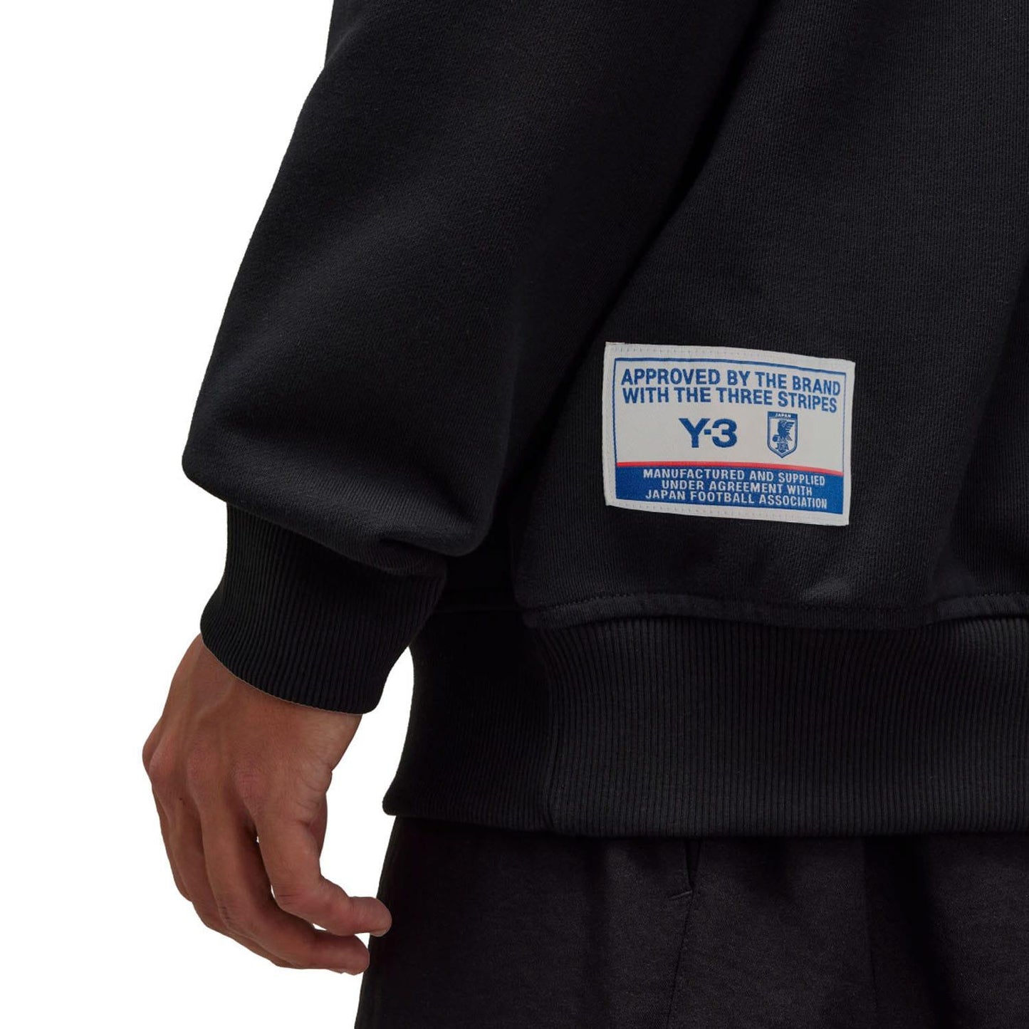 Black - Side - Y-3 Mens Japan Football Association Hoodie