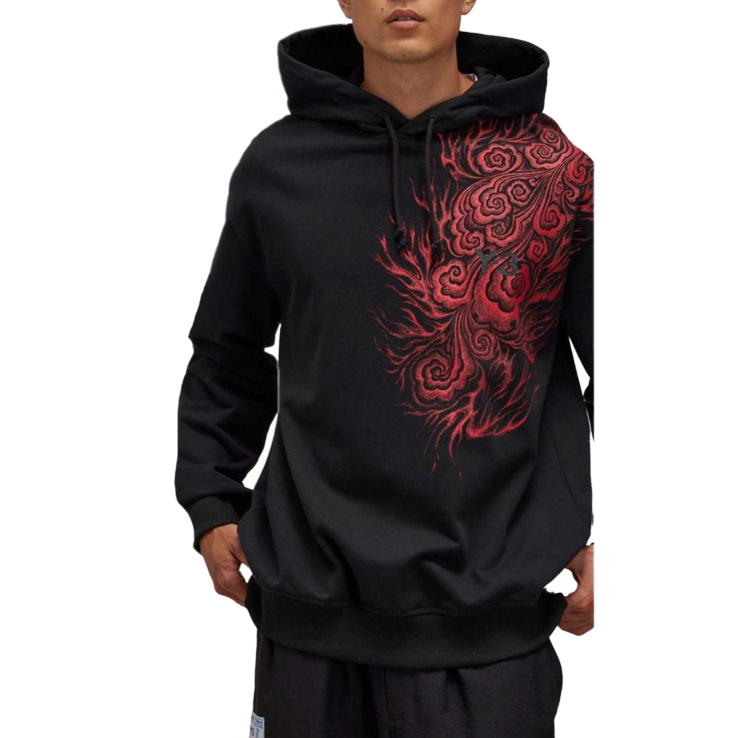 Black - Pack Shot - Y-3 Mens Japan Football Association Hoodie