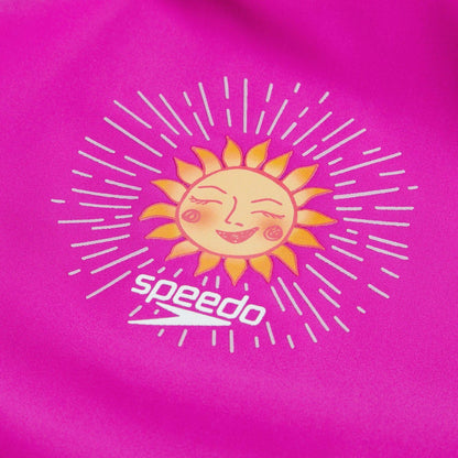 Purple - Back - Speedo Childrens-Kids Digital Print Rash Guard Set