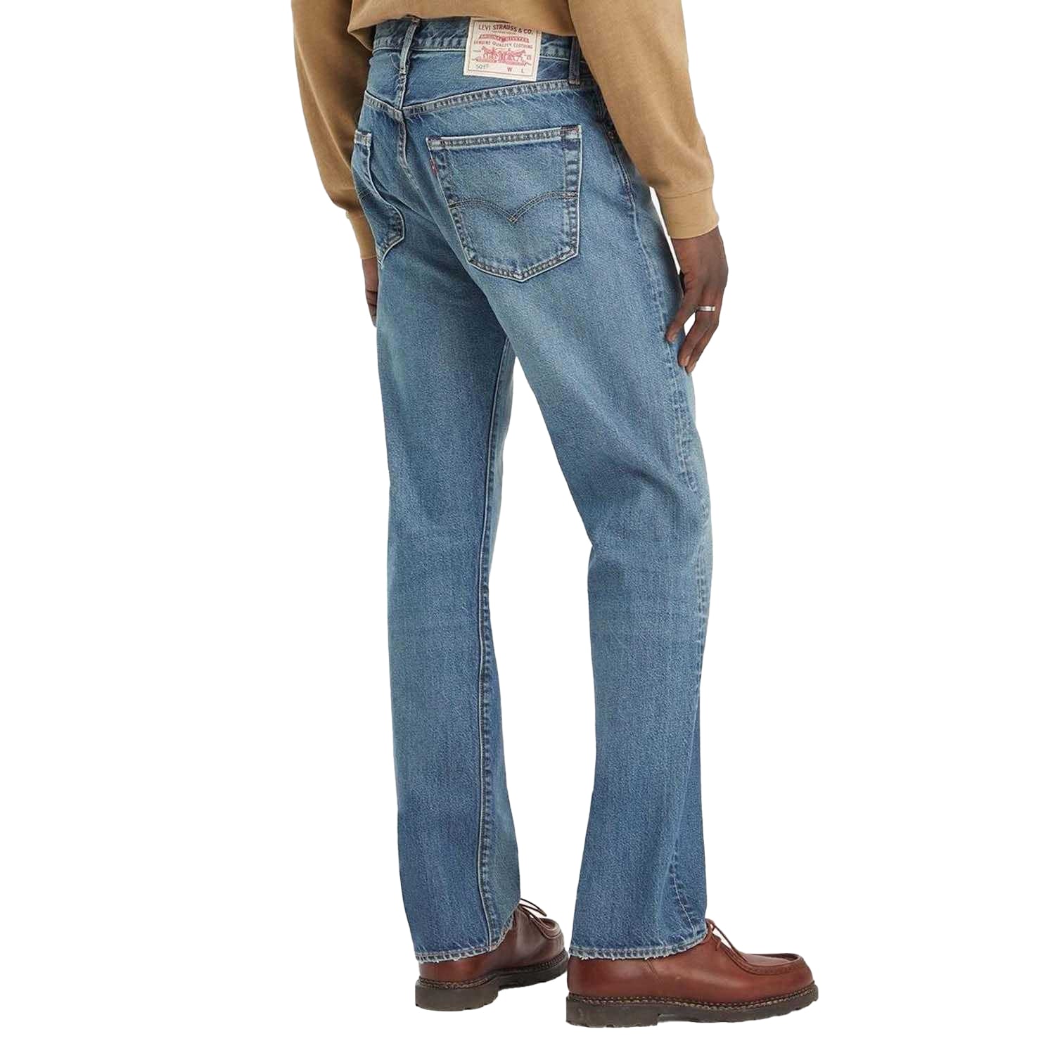 Blue - Back - Levis Mens 501 Original Help Me Out Circular Recycled Jeans