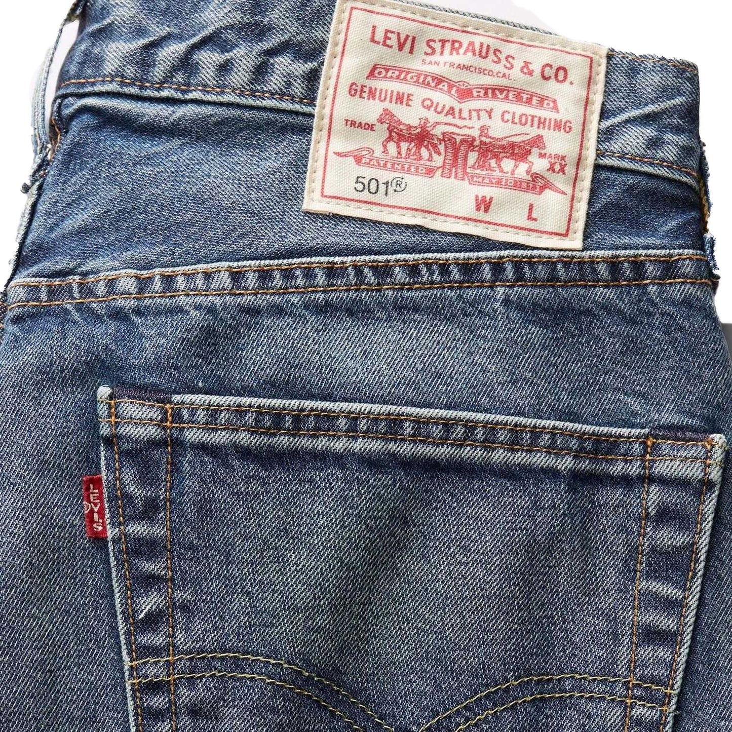 Blue - Lifestyle - Levis Mens 501 Original Help Me Out Circular Recycled Jeans
