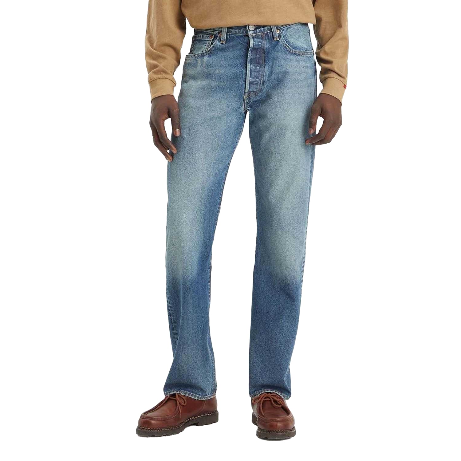 Blue - Front - Levis Mens 501 Original Help Me Out Circular Recycled Jeans