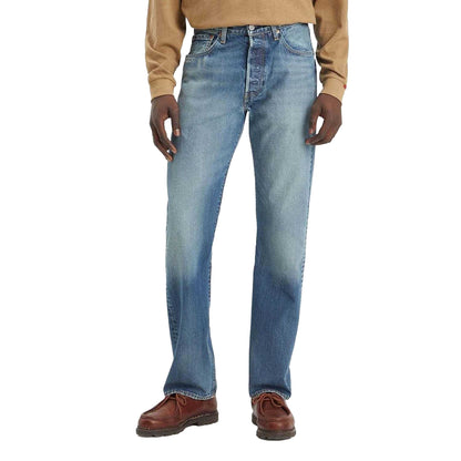 Blue - Front - Levis Mens 501 Original Help Me Out Circular Recycled Jeans