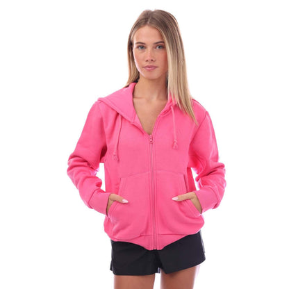 Pink - Front - Adidas Womens-Ladies All SZN Full Zip Hoodie