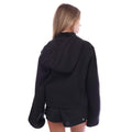 Black - Back - Adidas Womens-Ladies 3 Stripes Fleece Hoodie