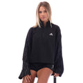 Black - Lifestyle - Adidas Womens-Ladies 3 Stripes Fleece Hoodie