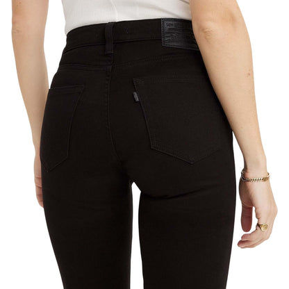 Black - Side - Levis Womens-Ladies 724 High Rise Slim Jeans