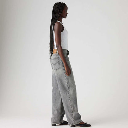 Grey - Lifestyle - Levis Womens-Ladies Baggy Jeans