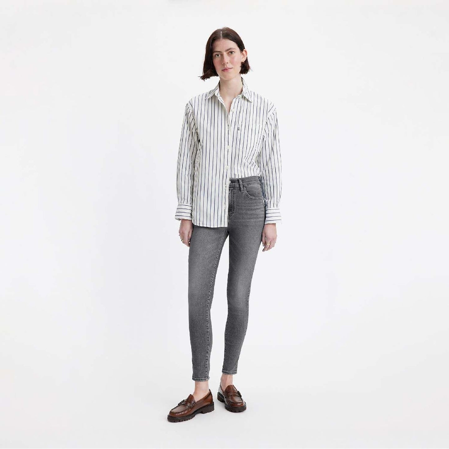 Grey - Lifestyle - Levis Womens-Ladies 720 High Rise Super Skinny Jeans