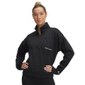 Black - Front - Under Armour Womens-Ladies Fleece Quarter Zip Top