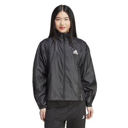 Black - Pack Shot - Adidas Womens-Ladies Traveer WIND RDY Windbreaker