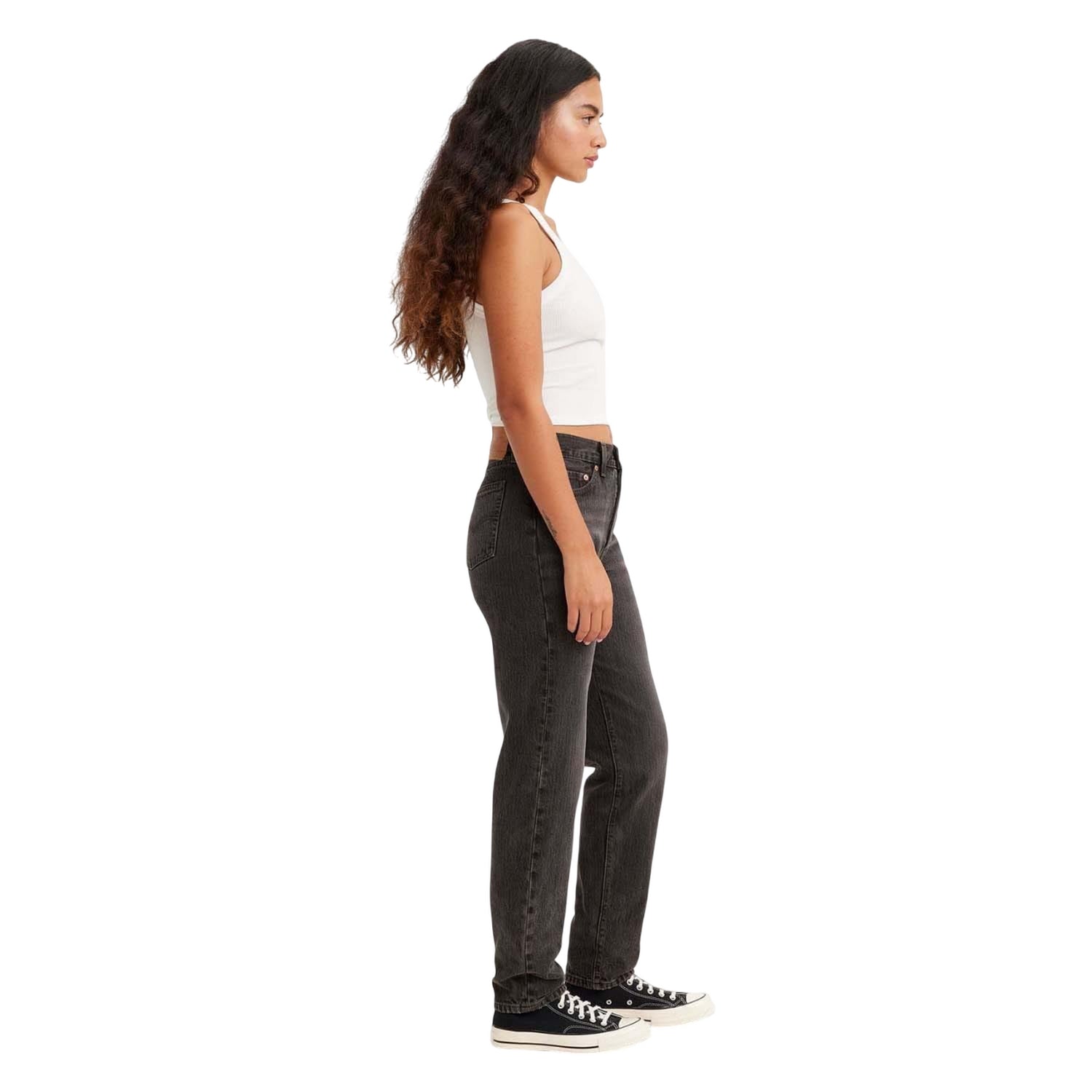 Black - Lifestyle - Levis Womens-Ladies 501 81 Jeans