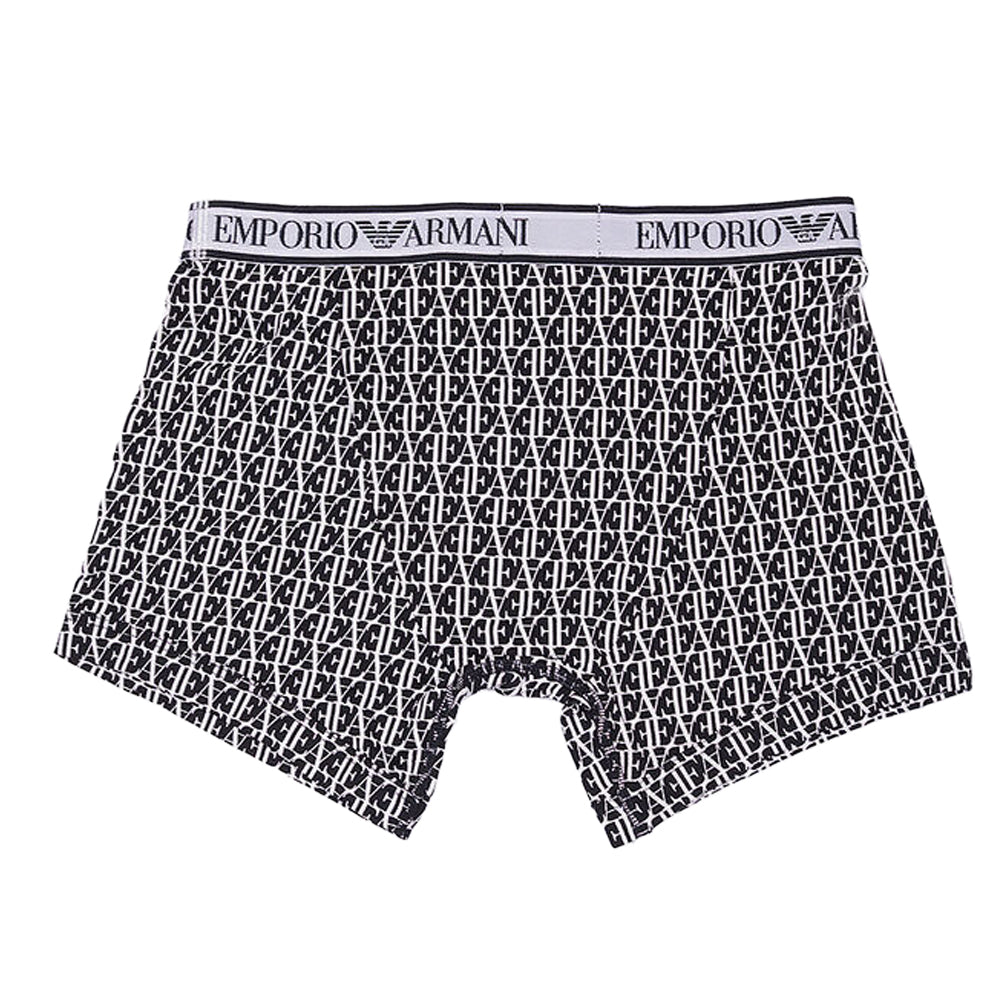 Black-White - Back - Armani Mens Boxer Shorts (Pack of 3)