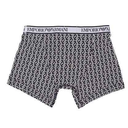 Black-White - Back - Armani Mens Boxer Shorts (Pack of 3)