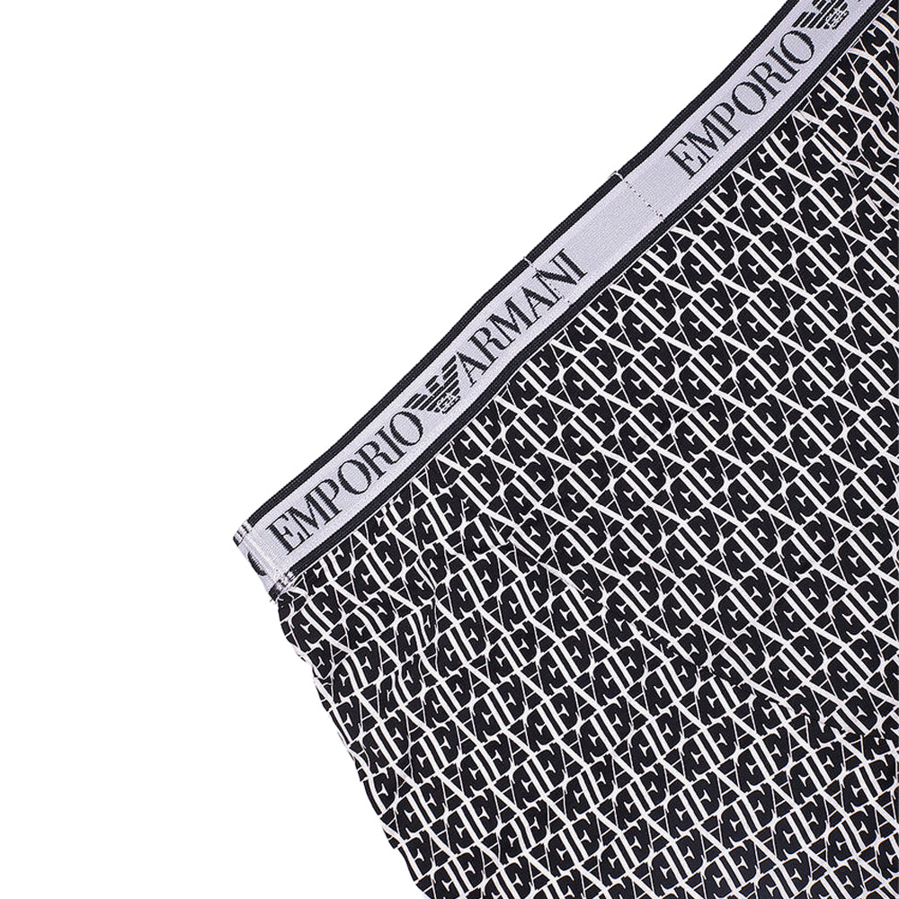 Black-White - Side - Armani Mens Boxer Shorts (Pack of 3)