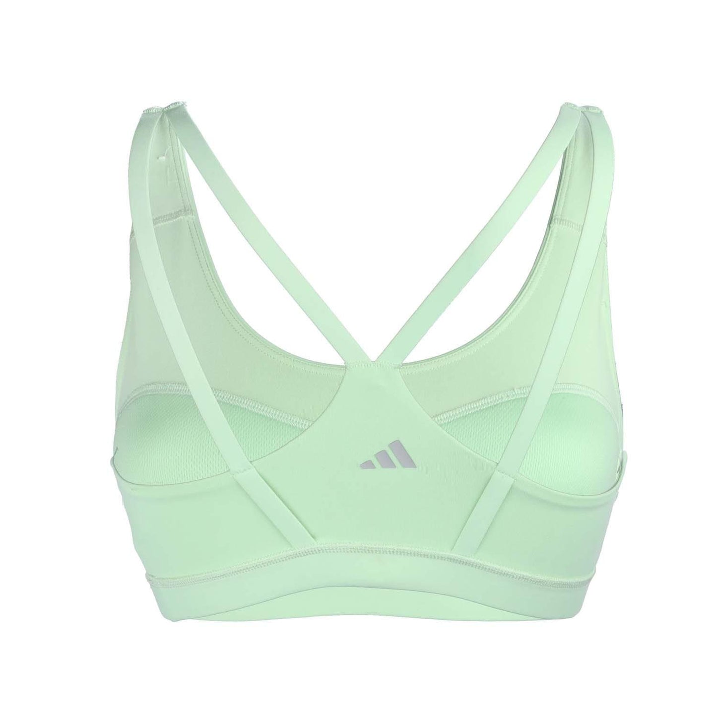 Green - Back - Adidas Womens-Ladies All Me Medium Support Sports Bra