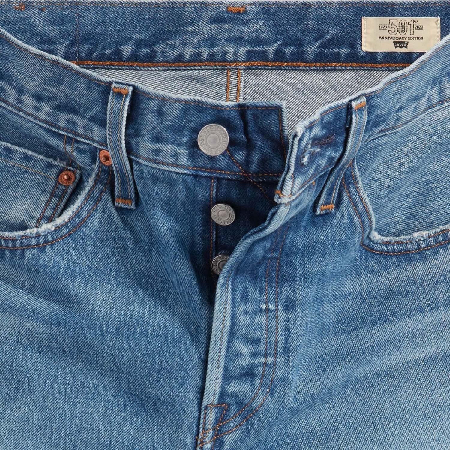 Denim - Lifestyle - Levis Womens-Ladies 501 Selvedge High Rise Casual Shorts