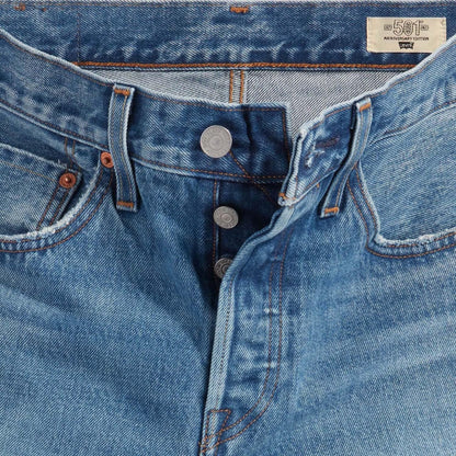 Denim - Lifestyle - Levis Womens-Ladies 501 Selvedge High Rise Casual Shorts