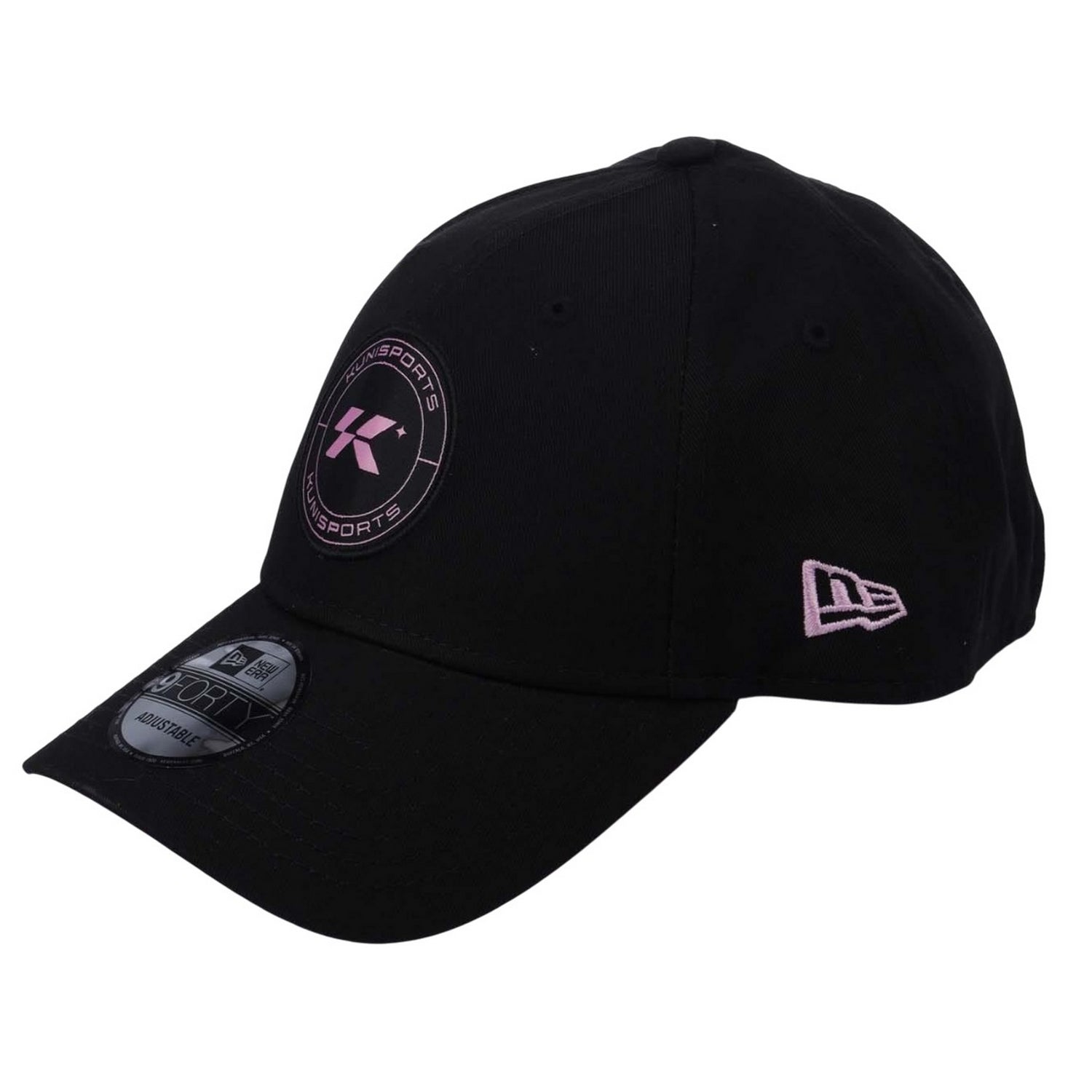 Black - Side - New Era Mens Core 9FORTY Kunisports Baseball Cap