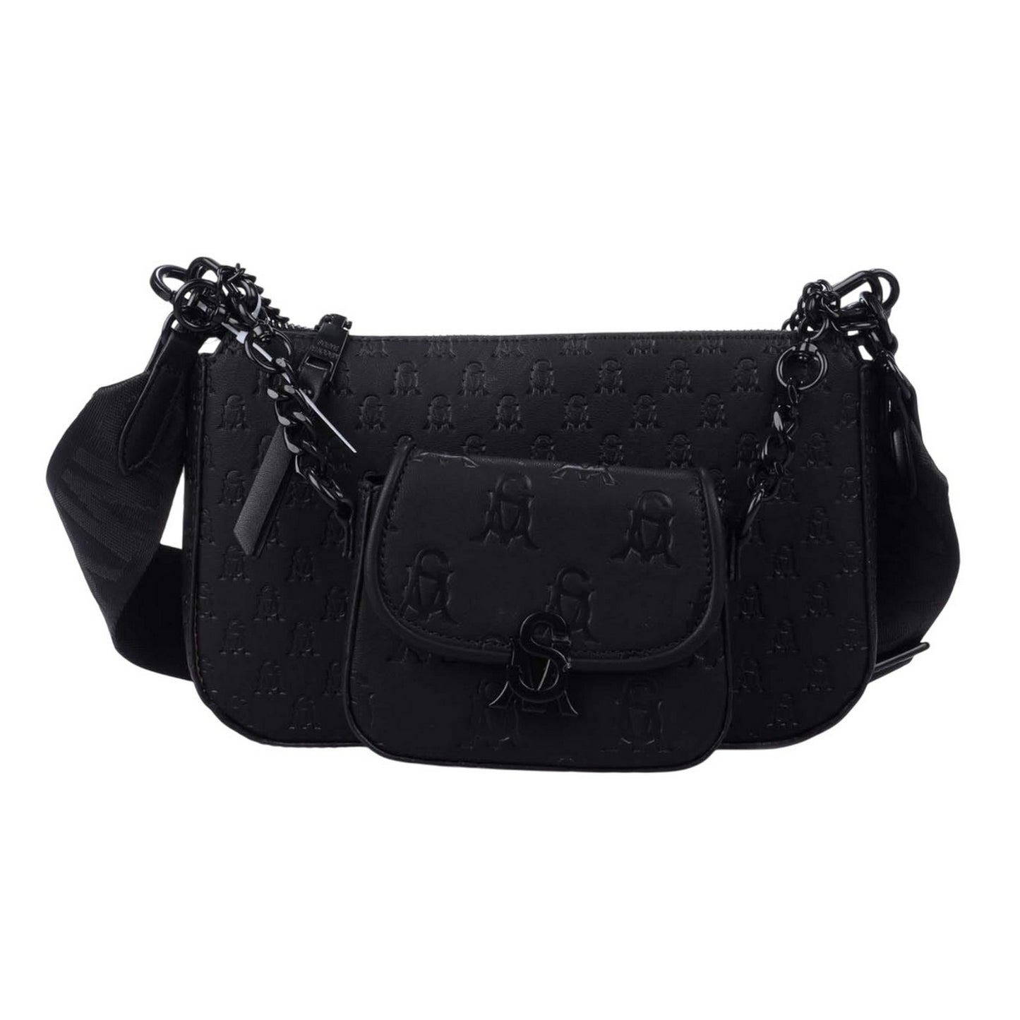 Black - Front - Steve Madden Bnaim-X Crossbody Bag