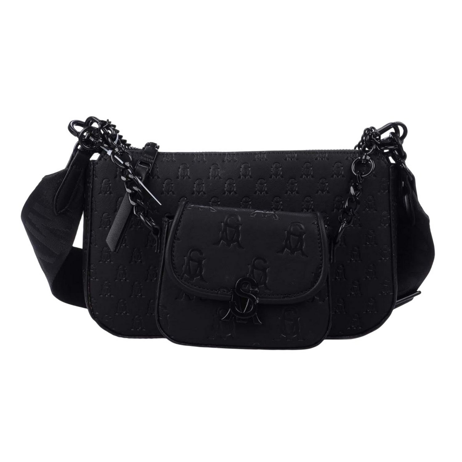 Black - Front - Steve Madden Bnaim-X Crossbody Bag