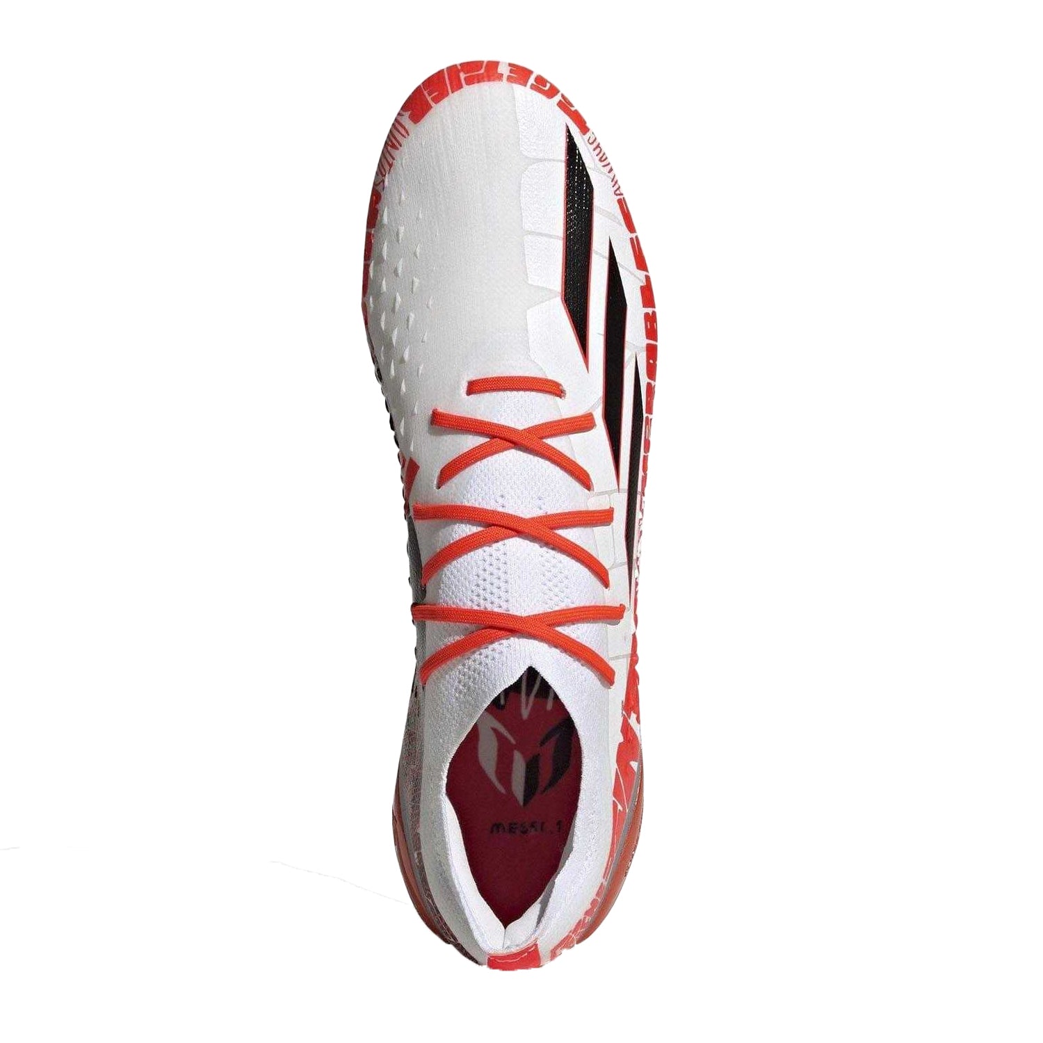 White-Red - Pack Shot - Adidas Mens X Speedportal 1 Lionel Messi Firm Ground Football Boots