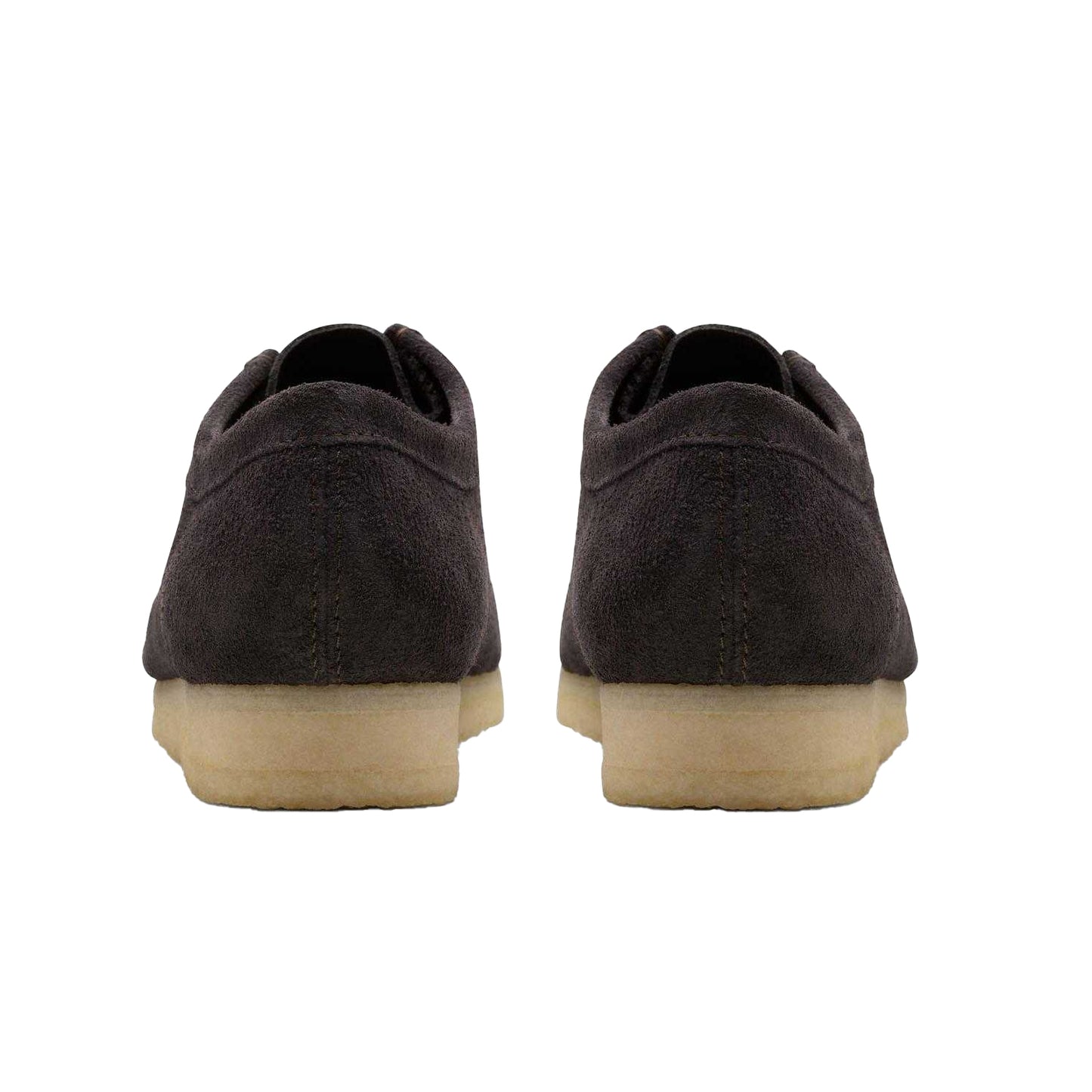 Brown - Back - Clarks Originals Mens Wallabee Suede Boat Shoes