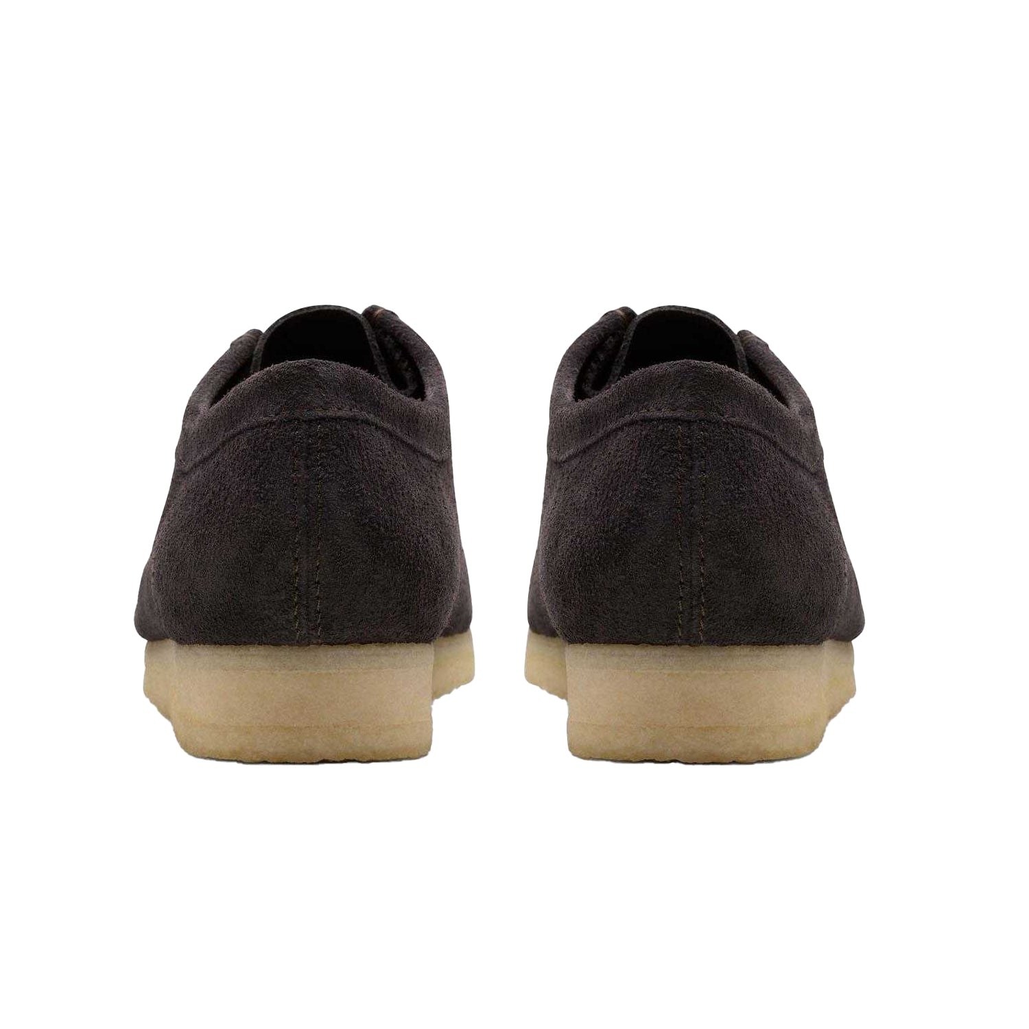 Brown - Back - Clarks Originals Mens Wallabee Suede Boat Shoes