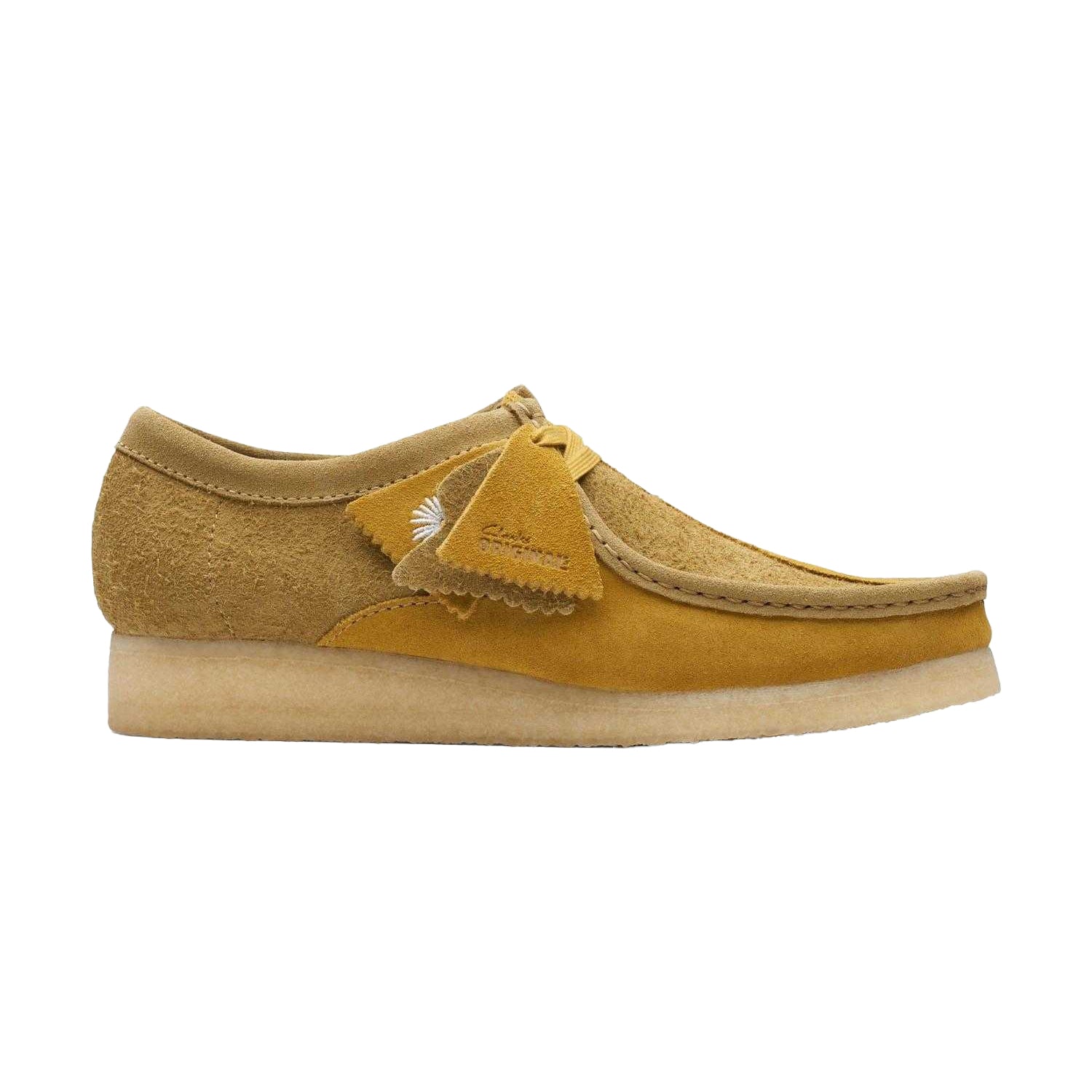 Olive - Front - Clarks Originals Mens Wallabee Suede Boat Shoes