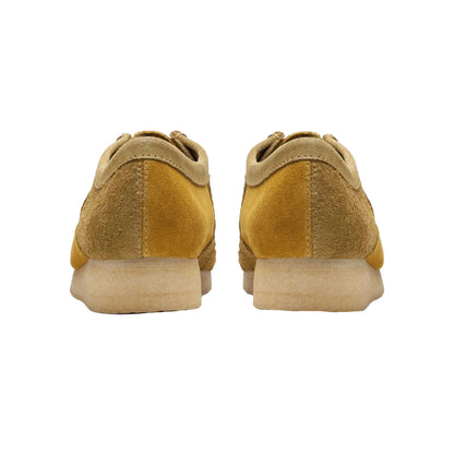 Olive - Back - Clarks Originals Mens Wallabee Suede Boat Shoes