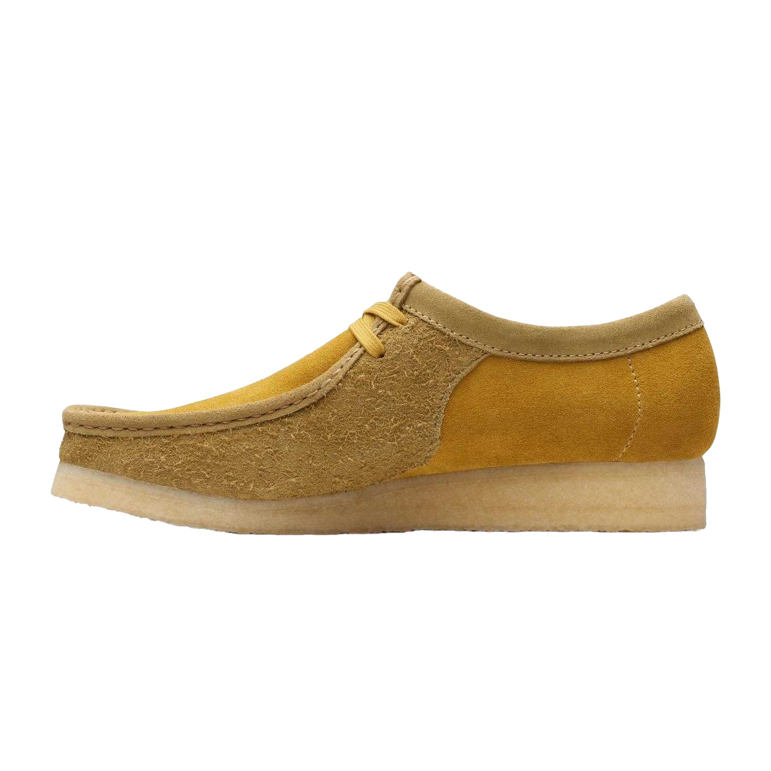 Olive - Side - Clarks Originals Mens Wallabee Suede Boat Shoes