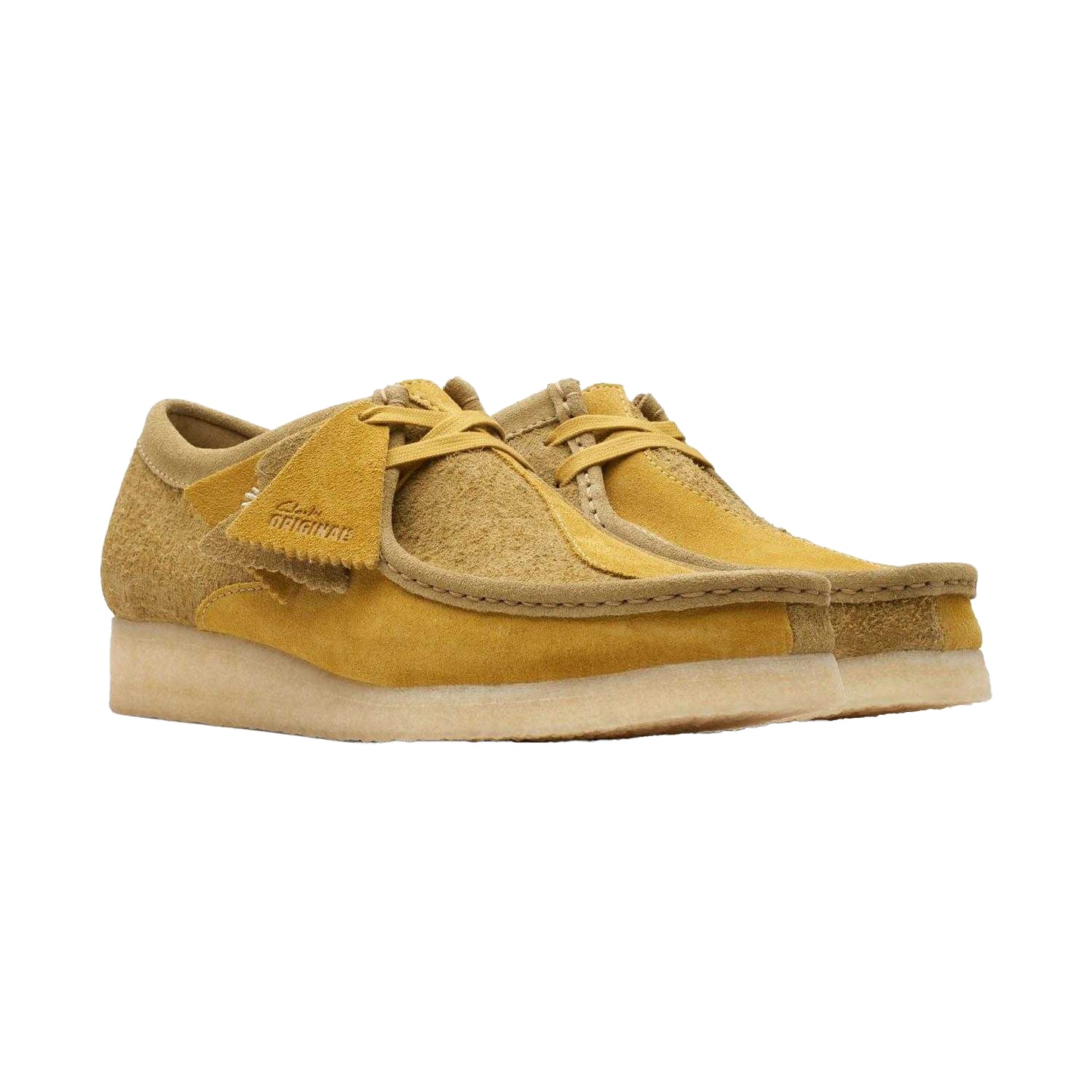 Olive - Close up - Clarks Originals Mens Wallabee Suede Boat Shoes