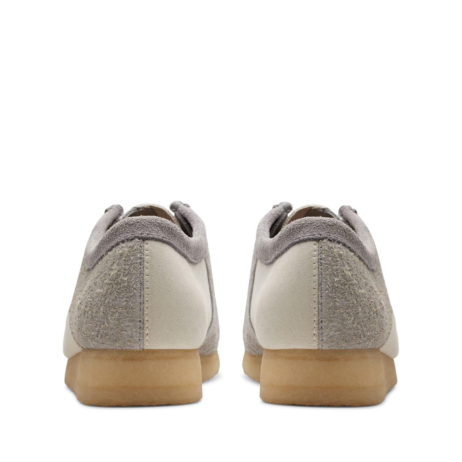 Light Grey - Pack Shot - Clarks Originals Mens Wallabee Suede Boat Shoes