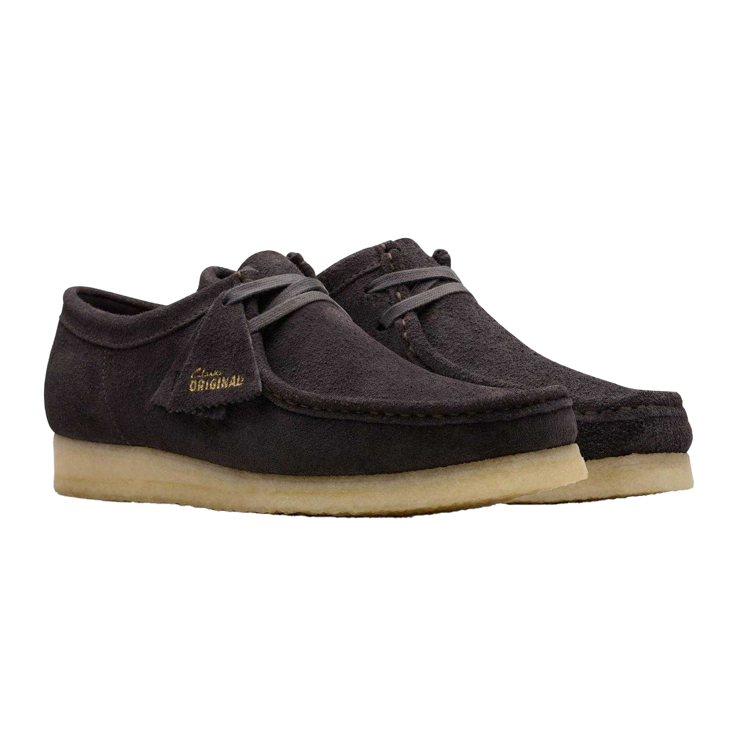 Brown - Close up - Clarks Originals Mens Wallabee Suede Boat Shoes