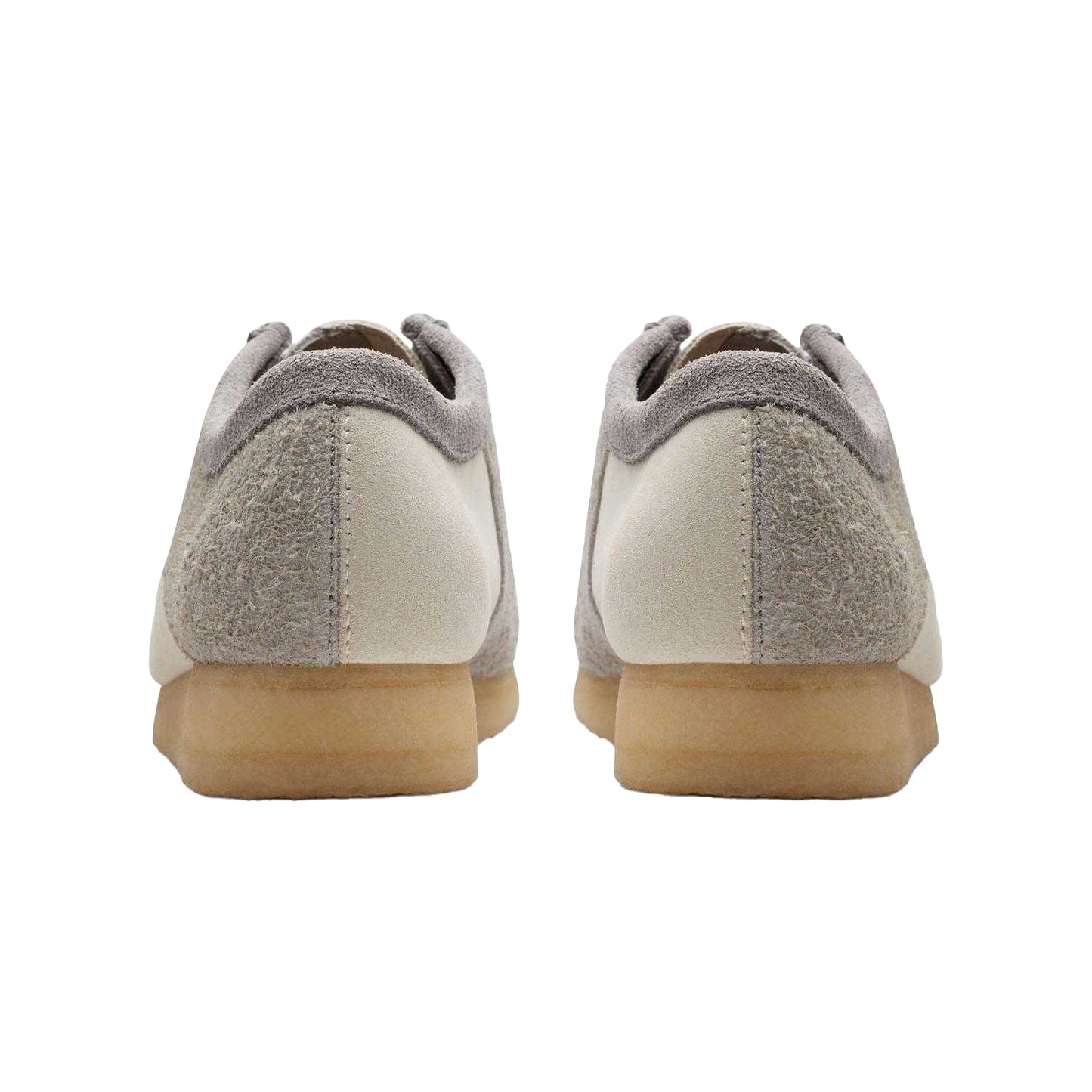Grey - Back - Clarks Originals Mens Wallabee Suede Boat Shoes