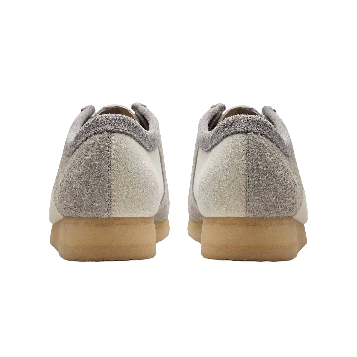 Grey - Back - Clarks Originals Mens Wallabee Suede Boat Shoes