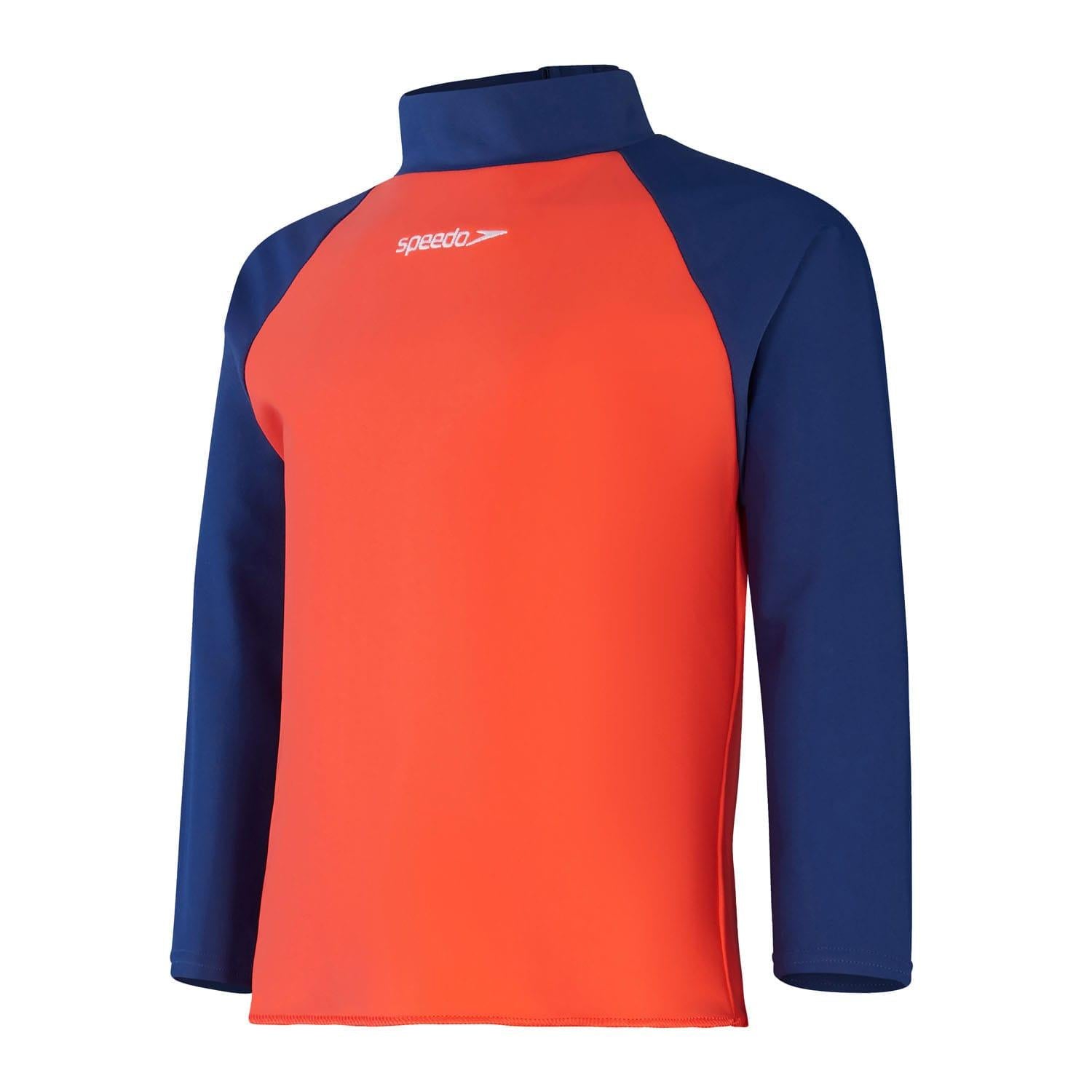 Blue-Orange - Front - Speedo Childrens-Kids Learn To Swim Rash Top