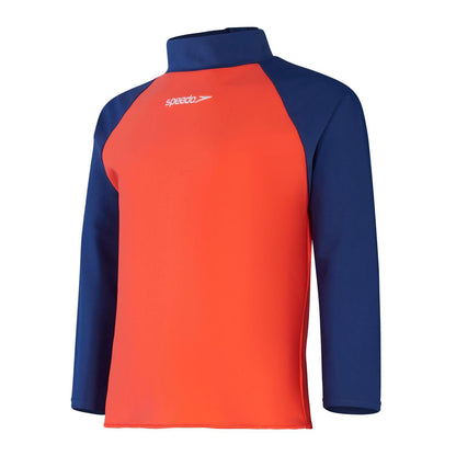 Blue-Orange - Front - Speedo Childrens-Kids Learn To Swim Rash Top