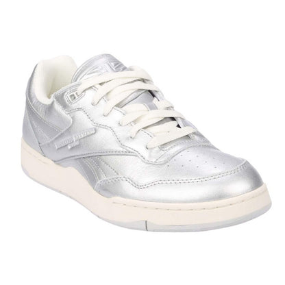 Silver - Front - Reebok Unisex Adult BB 4000 II Metallic Leather Trainers