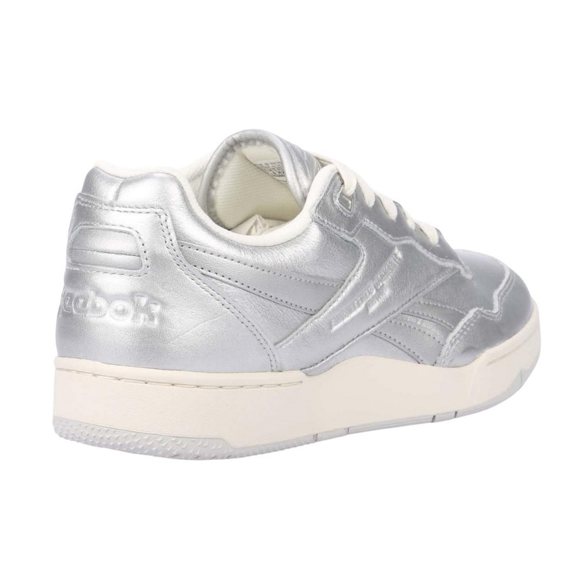 Silver - Side - Reebok Unisex Adult BB 4000 II Metallic Leather Trainers