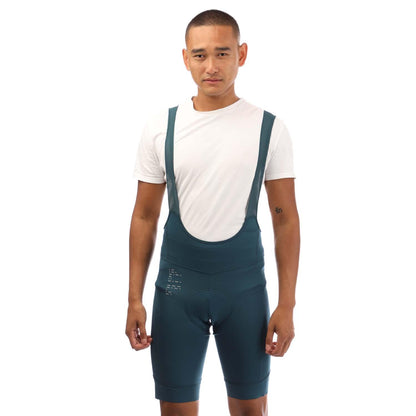 Green - Front - Adidas Mens Padded Cycling Bib Shorts