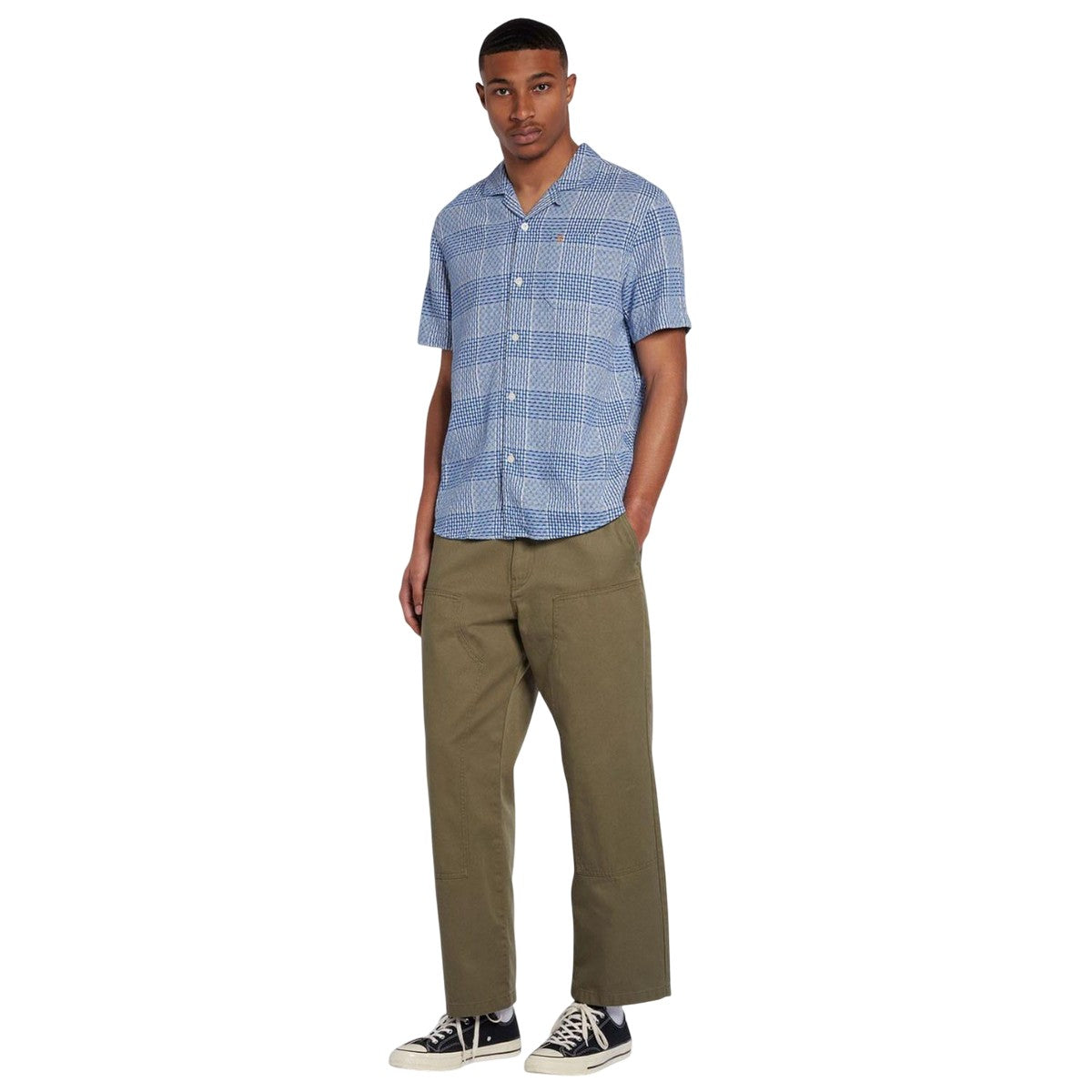 Blue - Back - Farah Mens Exodus Shirt